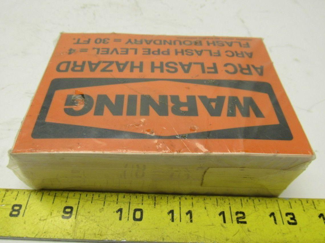 Emedco XQS90763 3-1/2" X 5" Warning Arc Flash Hazard 30FT Sticker Lot of 110
