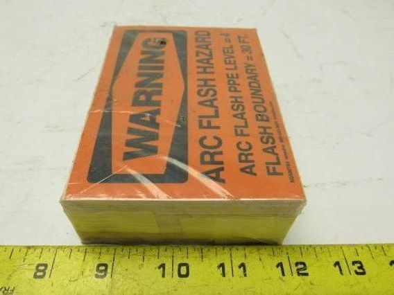 Emedco XQS90763 3-1/2" X 5" Warning Arc Flash Hazard 30FT Sticker Lot of 110