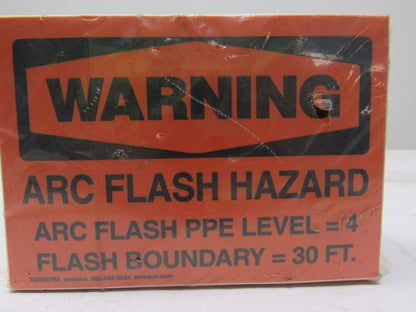 Emedco XQS90763 3-1/2" X 5" Warning Arc Flash Hazard 30FT Sticker Lot of 110
