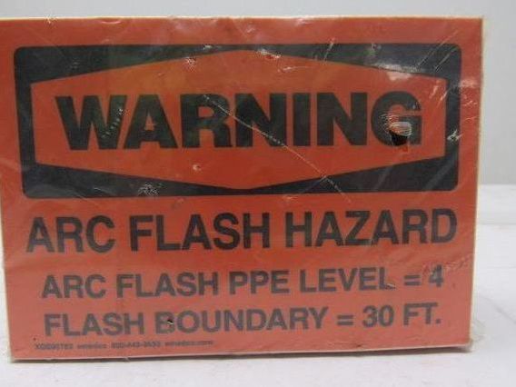 Emedco XQS90763 3-1/2" X 5" Warning Arc Flash Hazard 30FT Sticker Lot of 110