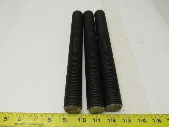 1-1/4"-8x8" (OAL 8-1/4") A193 B7 Fully Threaded Stud Black Finish Lot of 3