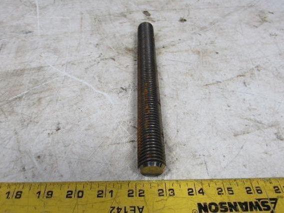 1"-8x9-1/2" (OAL 9-3/4") A193 B7 Fully Threaded Stud Plain Finish Lot of 5