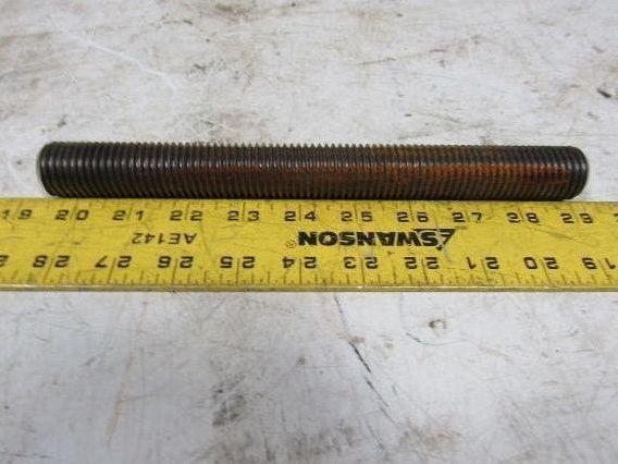 1"-8x9-1/2" (OAL 9-3/4") A193 B7 Fully Threaded Stud Plain Finish Lot of 5