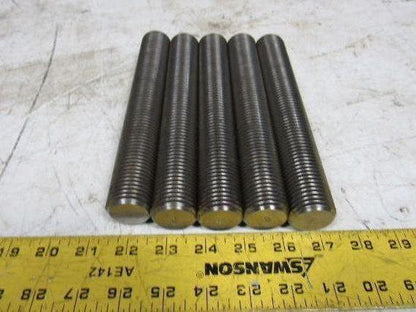 1-1/4"-8x 8" (OAL 8-1/4") B8M 316 Stainless Steel Fully Threaded Stud Lot of 5