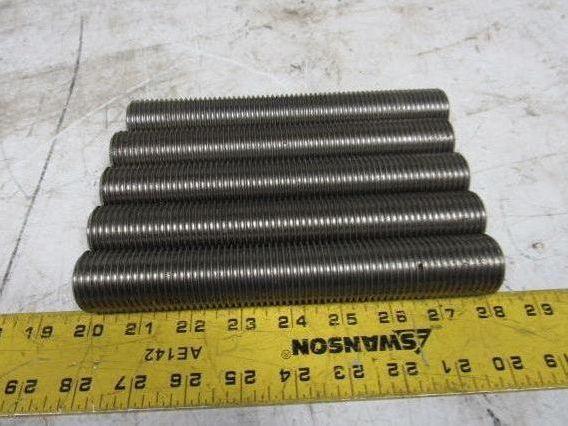 1-1/4"-8x 8" (OAL 8-1/4") B8M 316 Stainless Steel Fully Threaded Stud Lot of 5