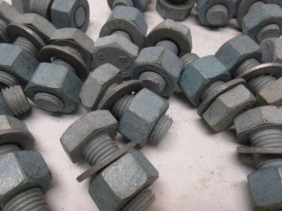 Galvanized Hex Head Bolts W/Nut Fully Threaded  3/4"-10 x 1-3/4" lot of 25