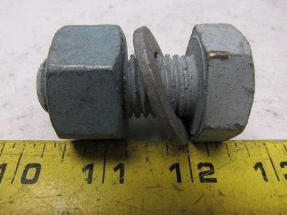 Galvanized Hex Head Bolts W/Nut Fully Threaded  3/4"-10 x 1-3/4" lot of 25