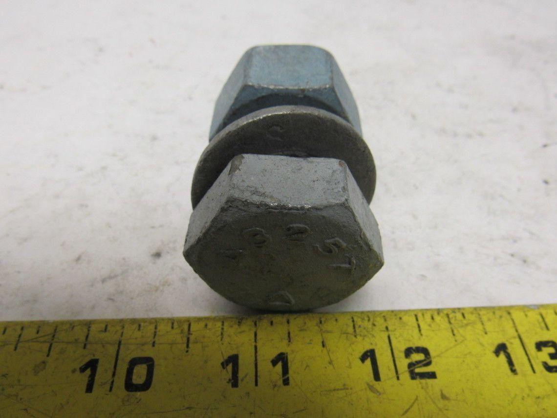 Galvanized Hex Head Bolts W/Nut Fully Threaded  3/4"-10 x 1-3/4" lot of 25