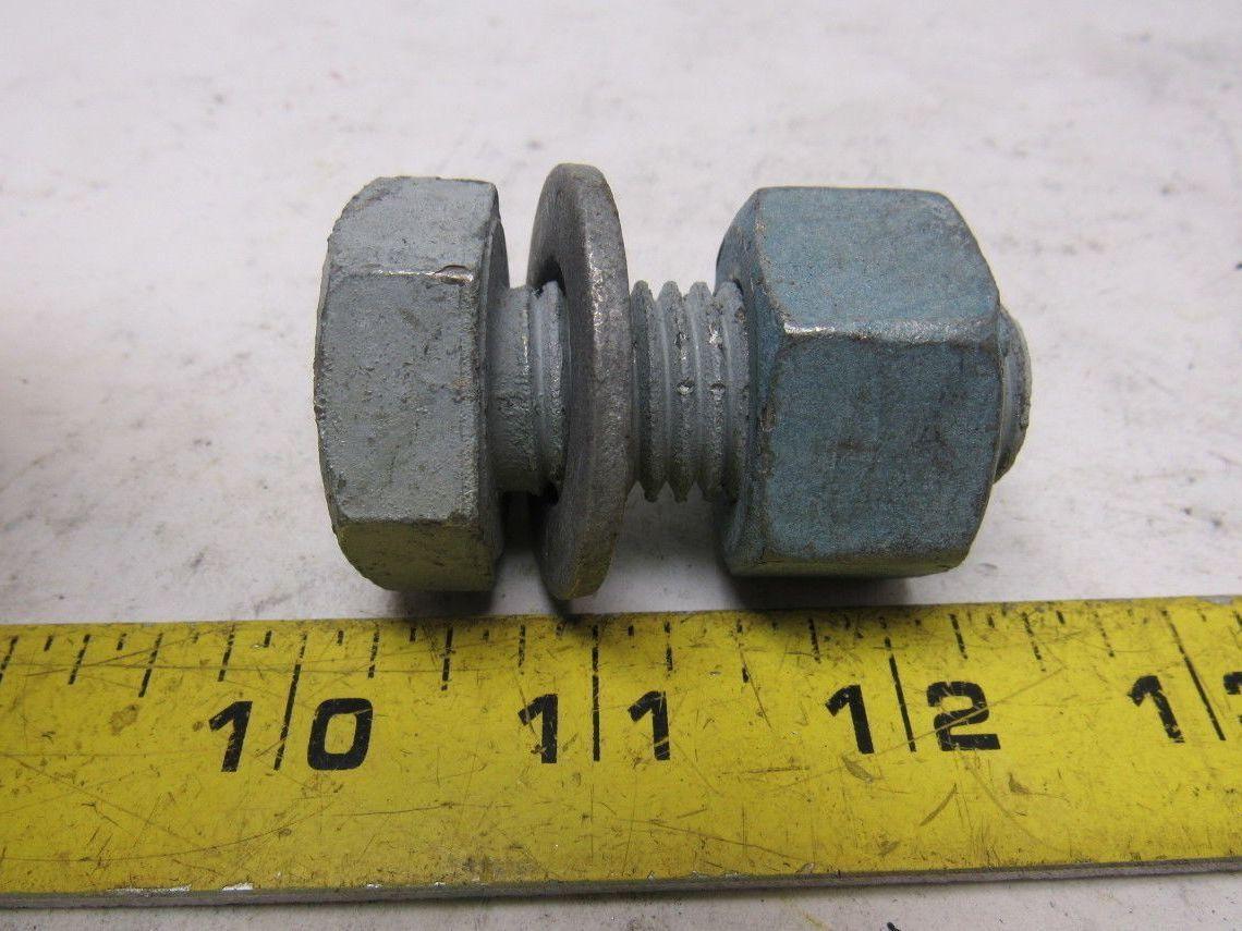 Galvanized Hex Head Bolts W/Nut Fully Threaded  3/4"-10 x 1-3/4" lot of 25