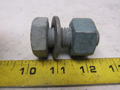 Galvanized Hex Head Bolts W/Nut Fully Threaded  3/4"-10 x 1-3/4" lot of 25