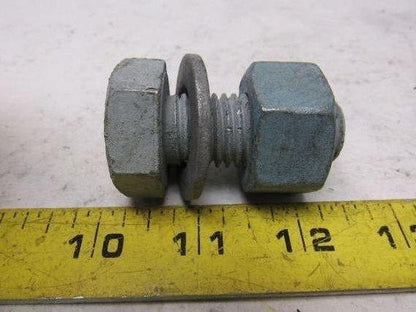 Galvanized Hex Head Bolts W/Nut Fully Threaded  3/4"-10 x 1-3/4" lot of 25