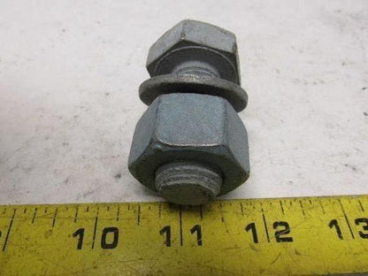 Galvanized Hex Head Bolts W/Nut Fully Threaded  3/4"-10 x 1-3/4" lot of 25