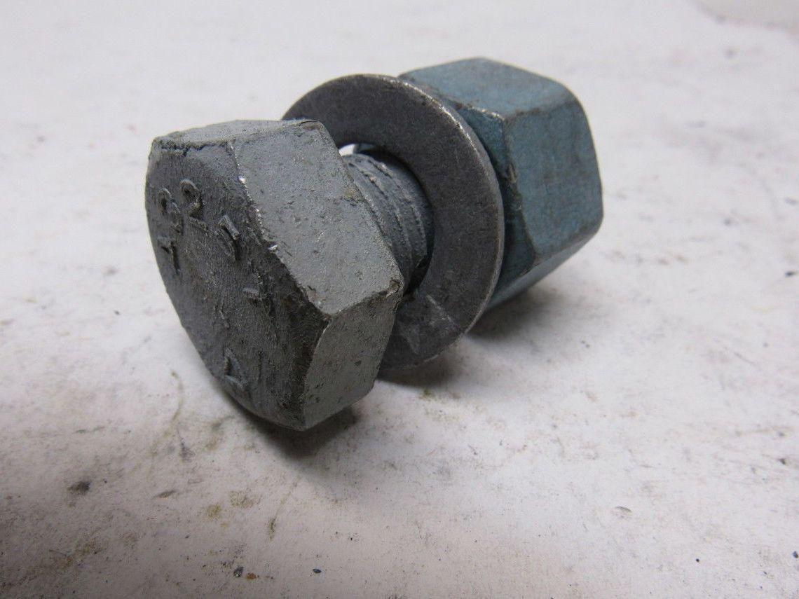 Galvanized Hex Head Bolts W/Nut Fully Threaded  3/4"-10 x 1-3/4" lot of 25