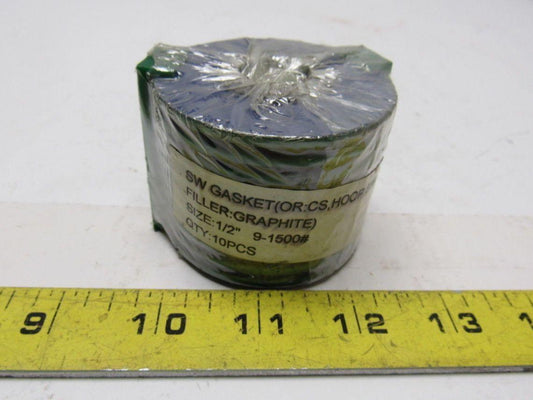 Leader Metallic Spiral Wound Pipe Gasket 1/2" 1500# Lot of 10