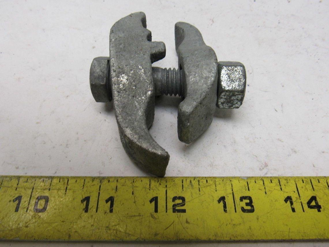 1" Conduit Pipe Tube Galvanized Malleable Iron Clamp Parallel Lot of 5