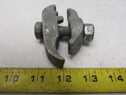 1" Conduit Pipe Tube Galvanized Malleable Iron Clamp Parallel Lot of 5