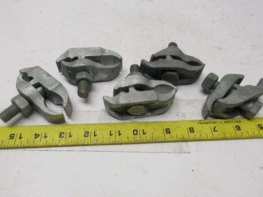 1" Conduit Pipe Tube Galvanized Malleable Iron Clamp Parallel Lot of 5