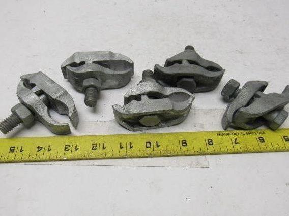 1" Conduit Pipe Tube Galvanized Malleable Iron Clamp Parallel Lot of 5
