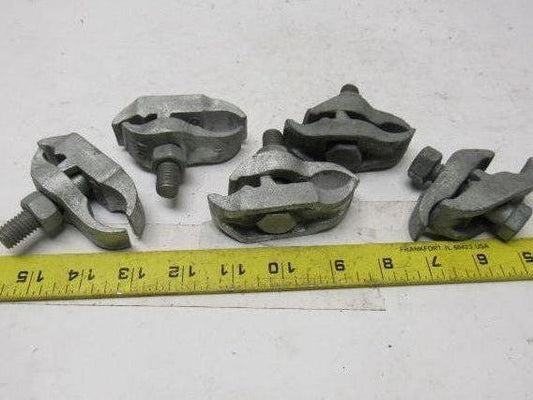 1" Conduit Pipe Tube Galvanized Malleable Iron Clamp Parallel Lot of 5