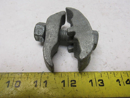 1" Conduit Pipe Tube Galvanized Malleable Iron Clamp Parallel Lot of 5