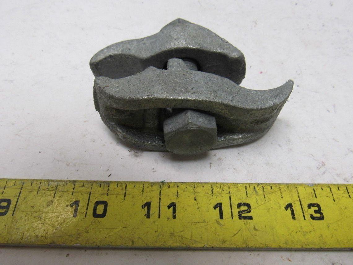 1" Conduit Pipe Tube Galvanized Malleable Iron Clamp Parallel Lot of 5