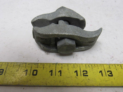 1" Conduit Pipe Tube Galvanized Malleable Iron Clamp Parallel Lot of 5