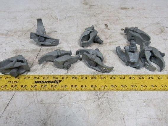 1-1/2" Conduit Pipe Tube Galvanized Malleable Iron Clamp Parallel Lot of 8