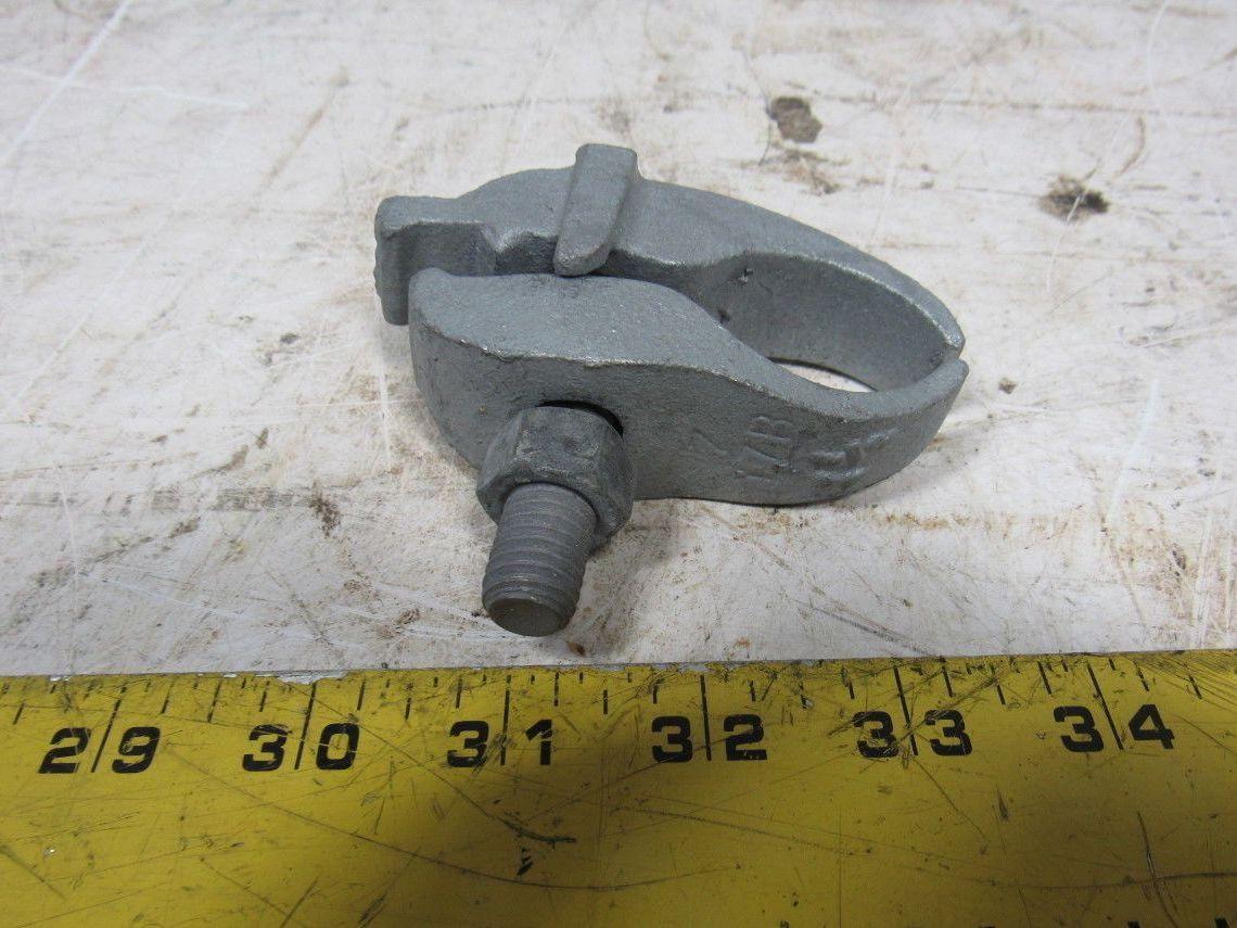 1-1/2" Conduit Pipe Tube Galvanized Malleable Iron Clamp Parallel Lot of 8