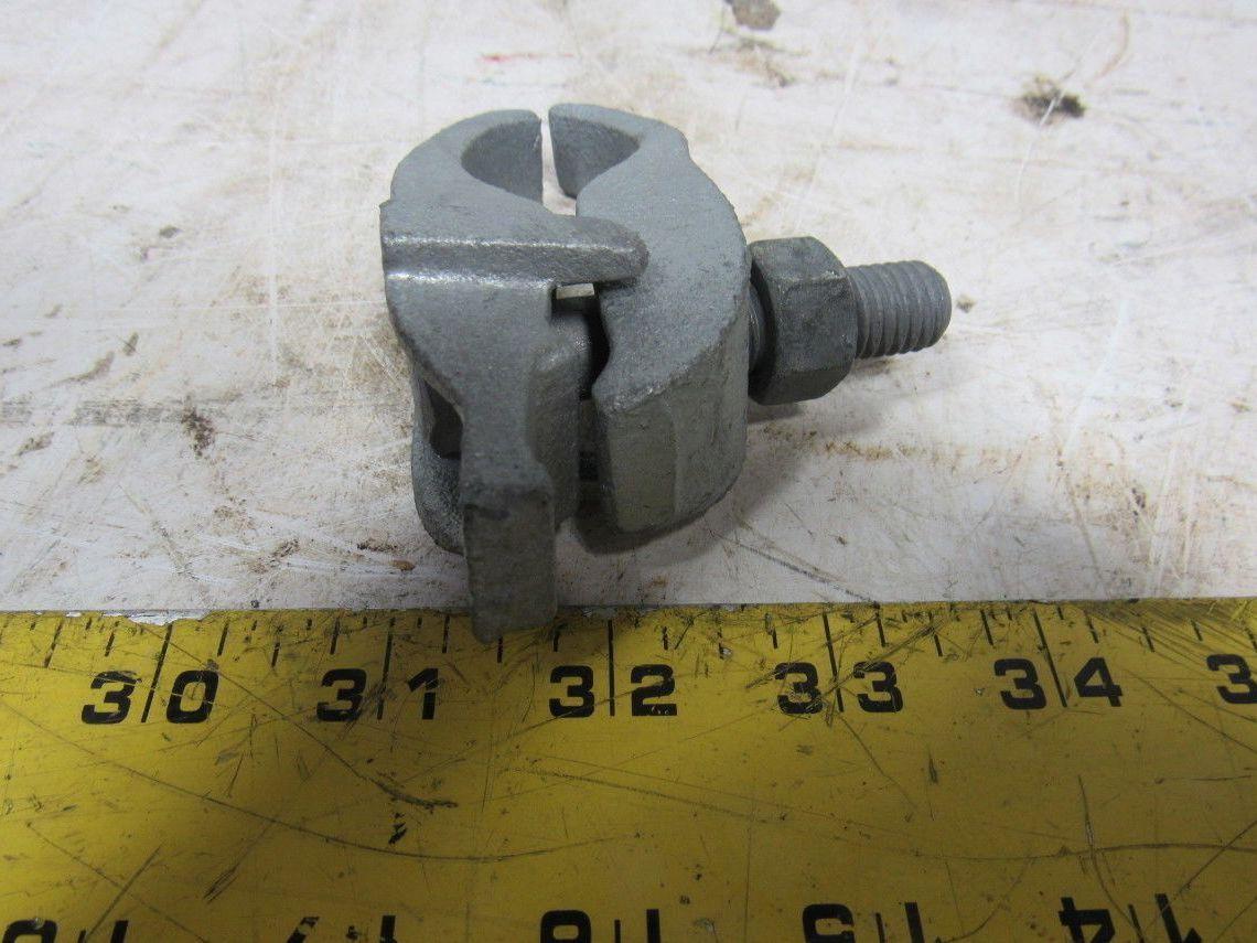 1-1/2" Conduit Pipe Tube Galvanized Malleable Iron Clamp Parallel Lot of 8