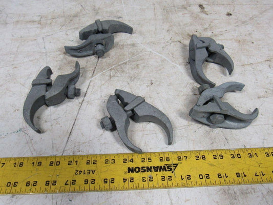 2" Conduit Pipe Tube Galvanized Malleable Iron Clamp Parallel Lot of 5