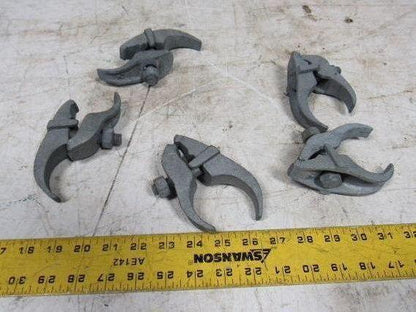 2" Conduit Pipe Tube Galvanized Malleable Iron Clamp Parallel Lot of 5
