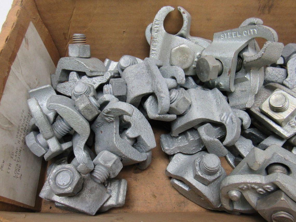 Steel City PC-50ET Galvanized Edge Type Rigid Conduit Clamp Lot Of 23