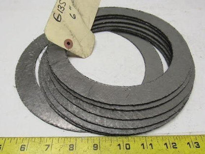 Durlon FCT316 150 # 6" X 1/16" Flexible Graphite Flat Ring Gasket Lot Of 7