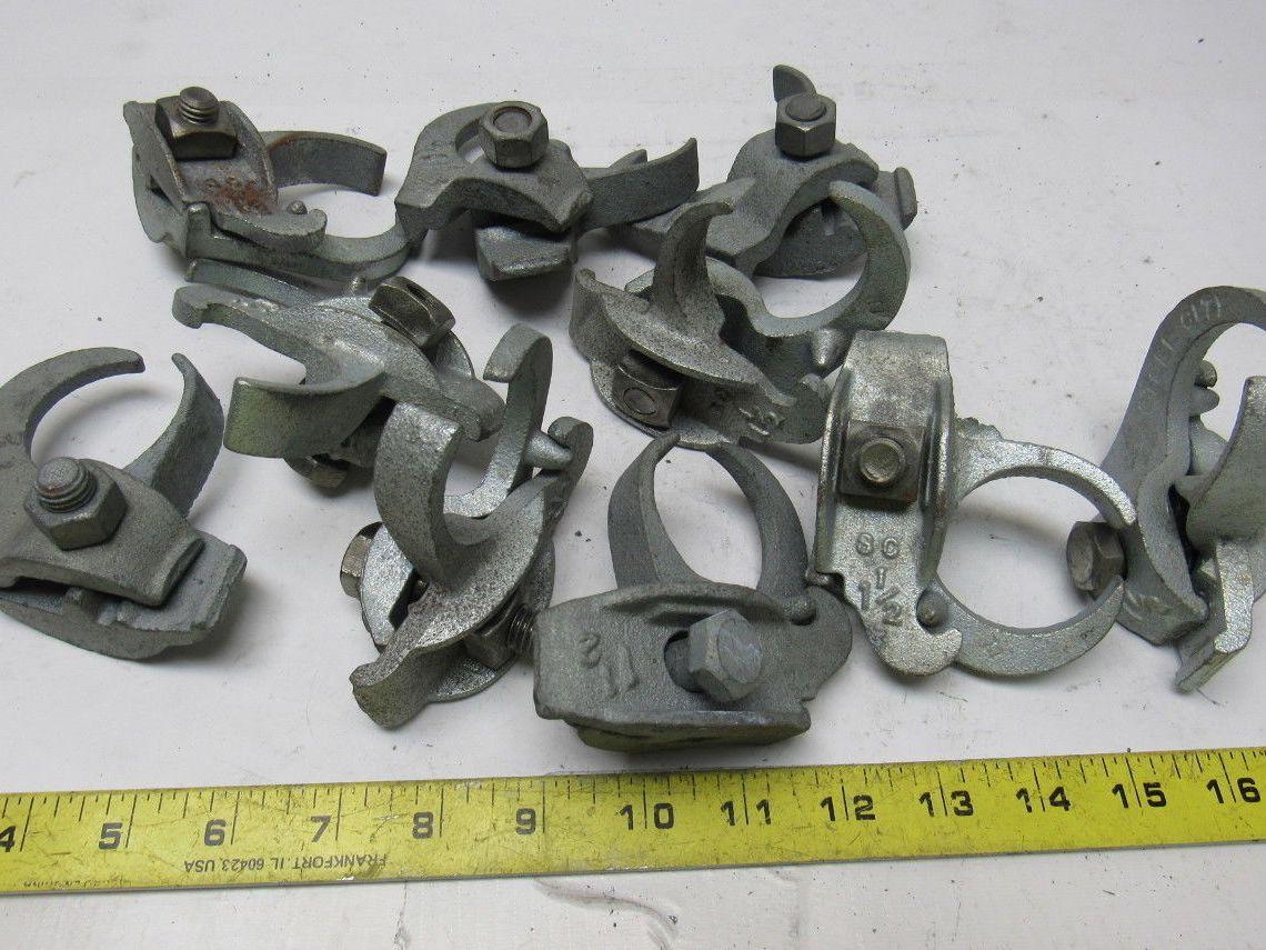 1-1/2" Galvanized Edge Type Rigid Conduit Clamp Lot Of 12