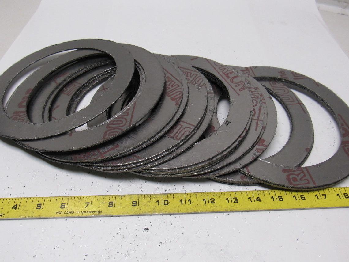 Durlon FGT316 150# 6" X 1/16" Flexible Graphite Flat Ring Gasket Lot Of 24