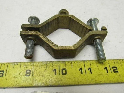 BKB J-2 Bronze Ground Clamp 1-1/4" - 2" 10-2 Wire lot of 5