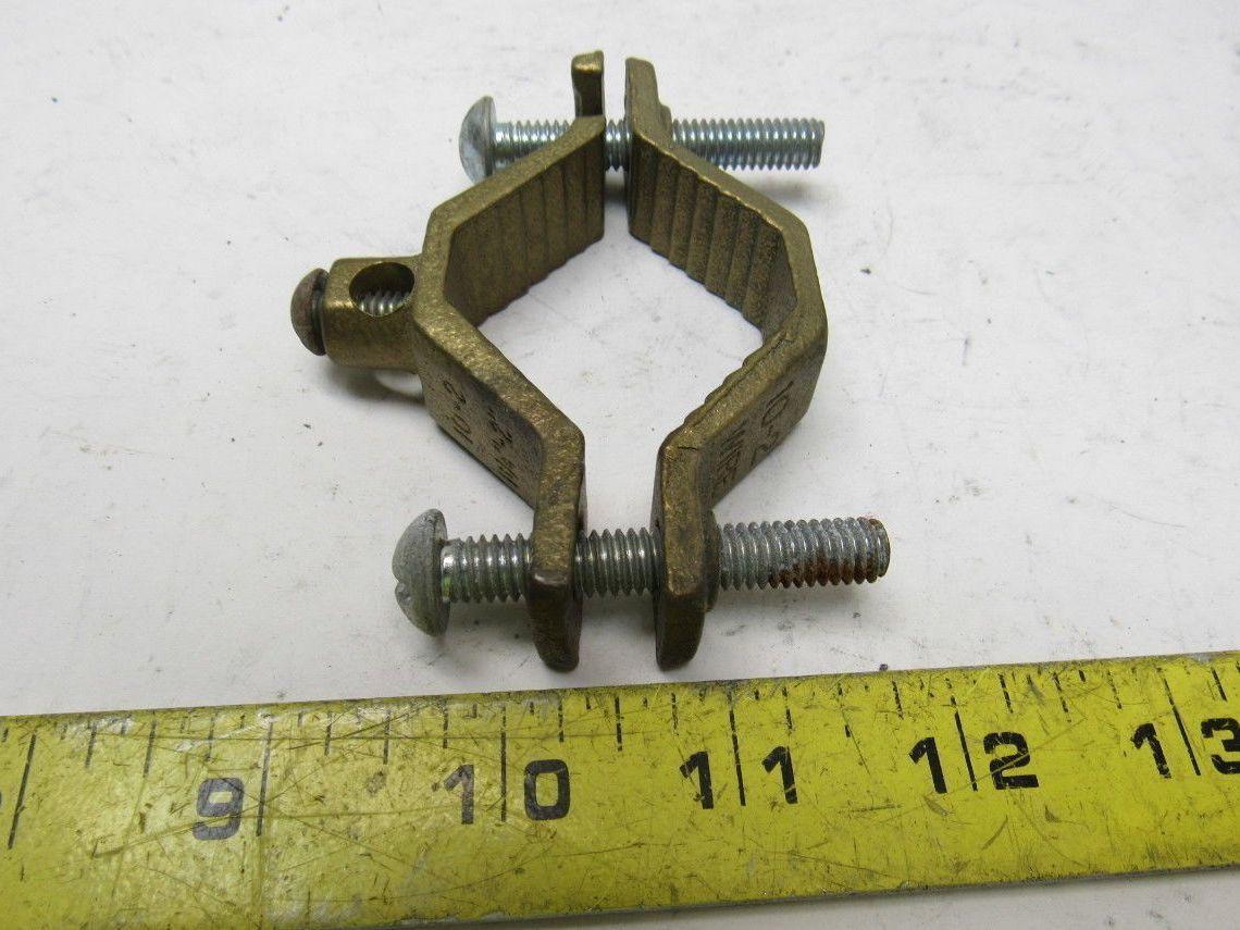 BKB J-2 Bronze Ground Clamp 1-1/4" - 2" 10-2 Wire lot of 5