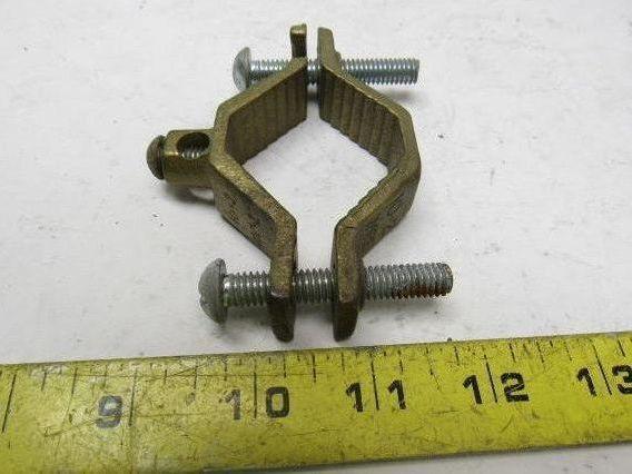 BKB J-2 Bronze Ground Clamp 1-1/4" - 2" 10-2 Wire lot of 5