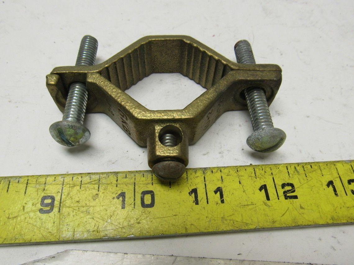 BKB J-2 Bronze Ground Clamp 1-1/4" - 2" 10-2 Wire lot of 5