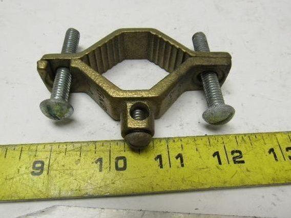 BKB J-2 Bronze Ground Clamp 1-1/4" - 2" 10-2 Wire lot of 5