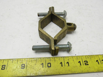 BKB J-2 Bronze Ground Clamp 1-1/4" - 2" 10-2 Wire lot of 5