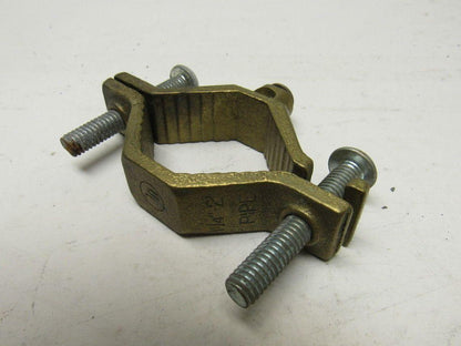 BKB J-2 Bronze Ground Clamp 1-1/4" - 2" 10-2 Wire lot of 5