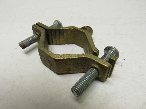 BKB J-2 Bronze Ground Clamp 1-1/4" - 2" 10-2 Wire lot of 5