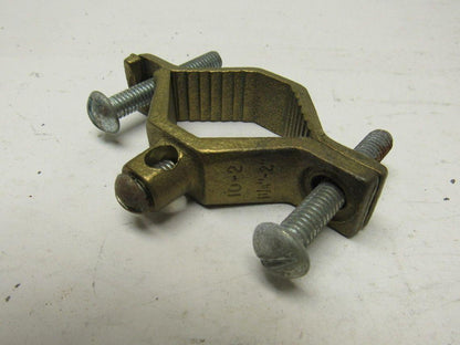 BKB J-2 Bronze Ground Clamp 1-1/4" - 2" 10-2 Wire lot of 5