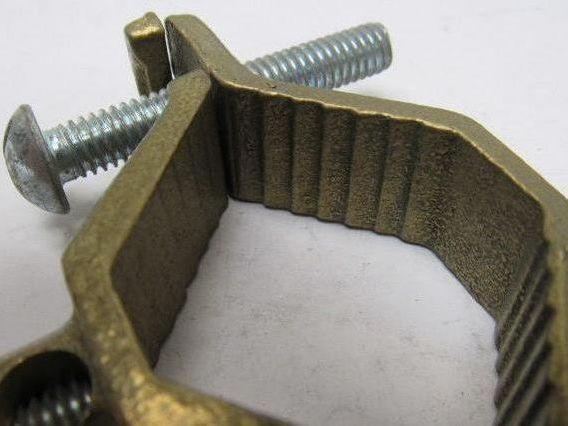 BKB J-2 Bronze Ground Clamp 1-1/4" - 2" 10-2 Wire lot of 5