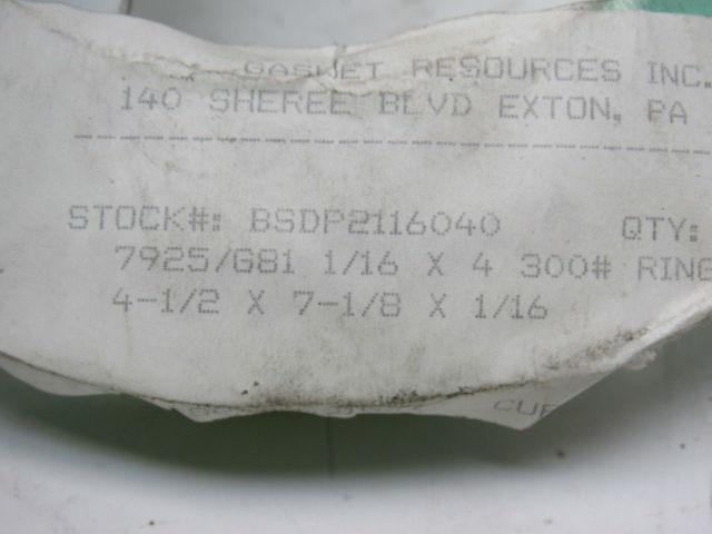 Durlon 7925/G81 4" X 1/16" 300# Flat Ring Gasket Lot Of 15