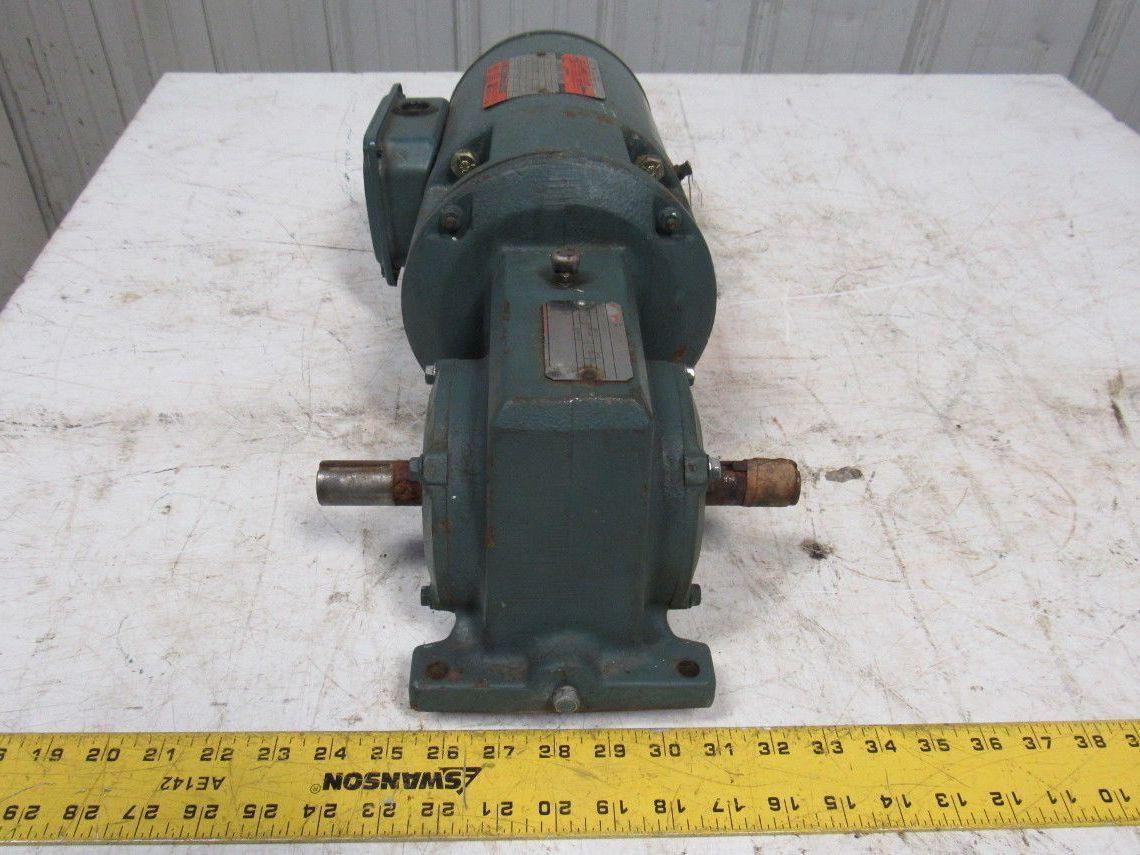 Reliance 079165-14-KX 50:1 Ratio Gearbox W/1/2HP 3PH 230/460V Electric Motor