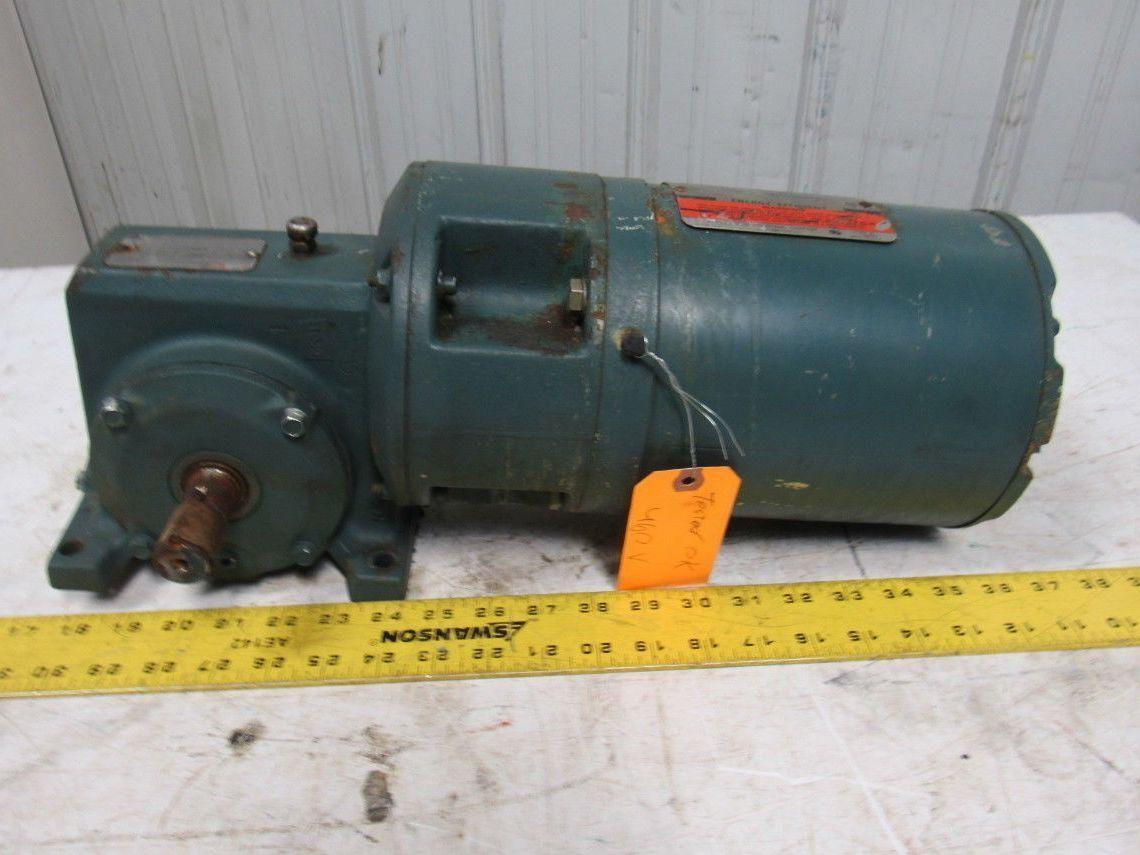 Reliance 079165-14-KX 50:1 Ratio Gearbox W/1/2HP 3PH 230/460V Electric Motor