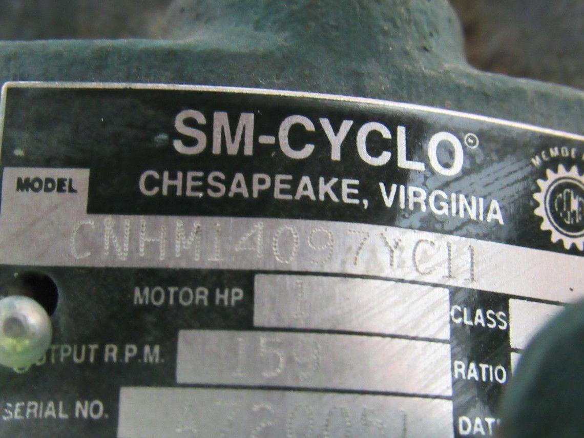 SM CYCLO CNHM14097YC11 1HP 4P 11:1 Gearmotor 230/460V 159 RPM Output TC-F Tested