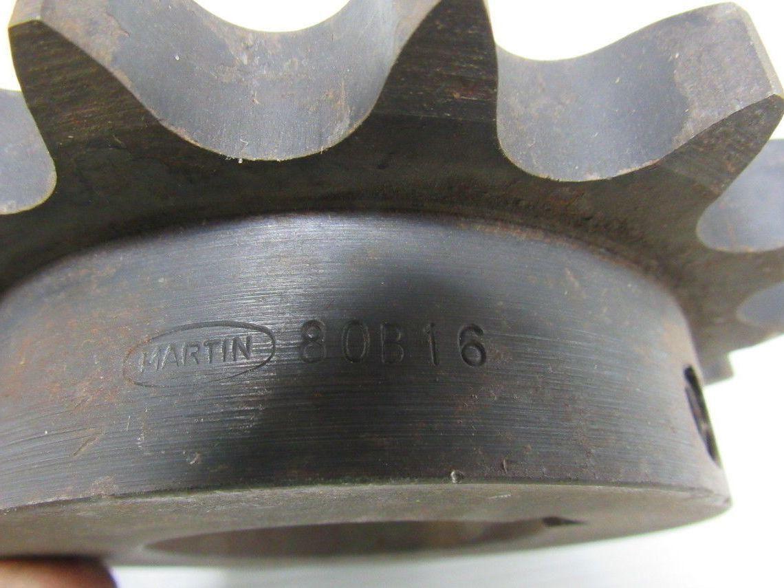 Martin 80B16 #80 Single Row Sprocket 2-3/16" Keyed Bore 16 Tooth